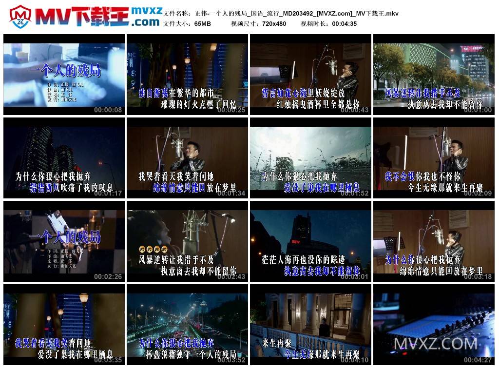 正伟-一个人的残局_国语_流行_MD203492